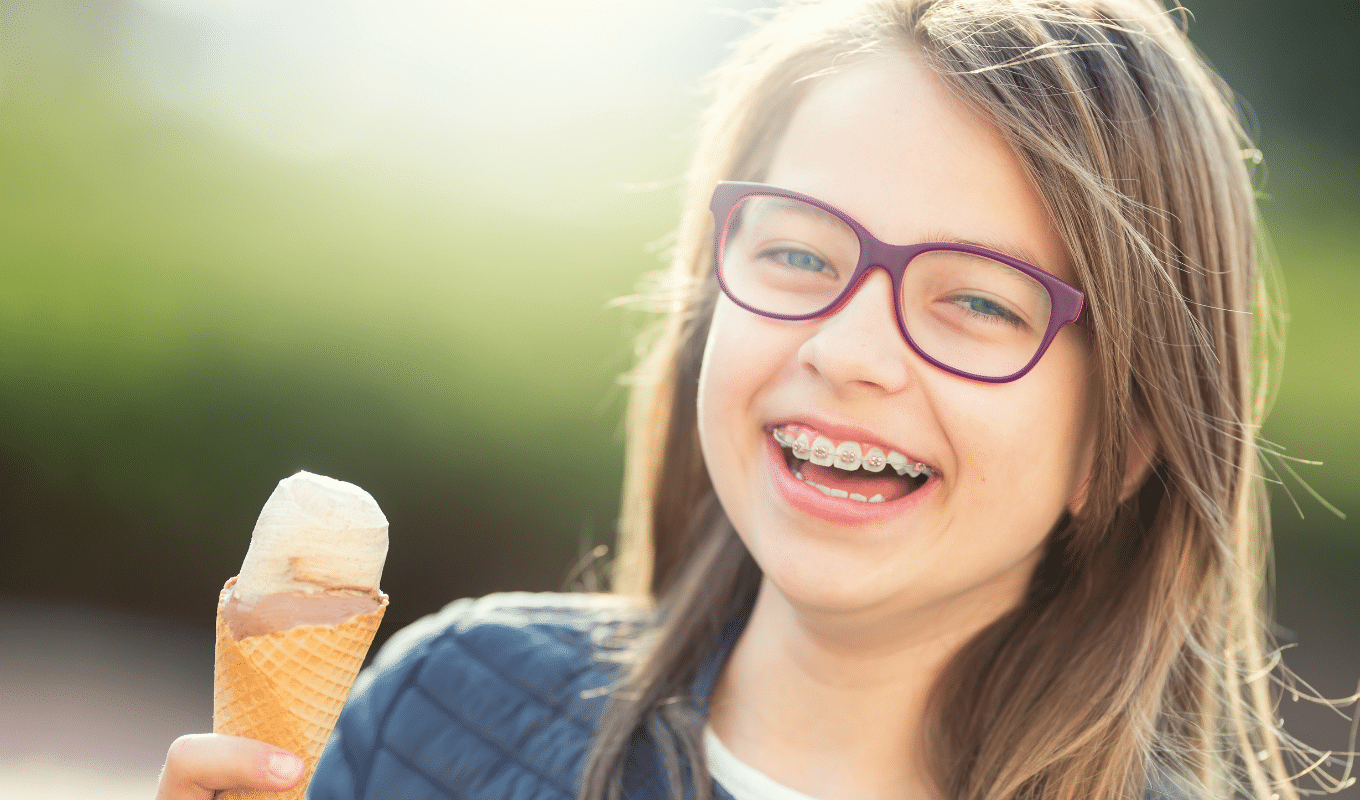 Girl with glasses foods to avoid page photo | Advanced Orthodontics in Burien, WA